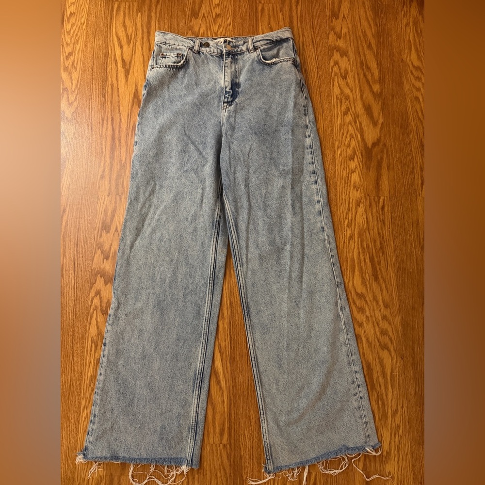 Zara Light Blue High Rise Denim Jeans